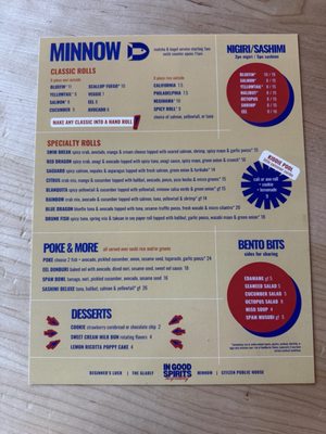 Menu photo 1 Minnow Phoenix, AZ