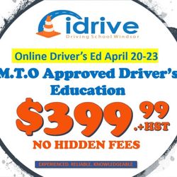 Idrive Driving School - Online courses now available, April 20-23