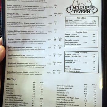 Manuel's Tavern - Bar Menu 2 - Bars Near Me - Atlanta, Georgia Manuel's Tavern - Bar Menu 2 - Bars Near Me - Atlanta, Georgia