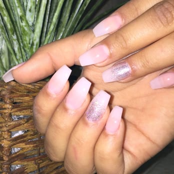 The Nail Spa - Natural pink with a little bit of glitter. Done by: Mia - Nail Salons Near Me - Pico Rivera, California The Nail Spa - Natural pink with a little bit of glitter. Done by: Mia - Nail Salons Near Me - Pico Rivera, California