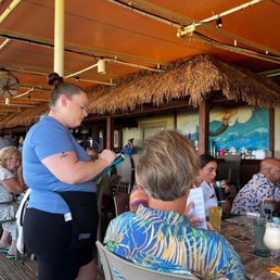 Server..omg she's terrific..had several very large loud tables and two of us. Server..omg she's terrific..had several very large loud tables and two of us.