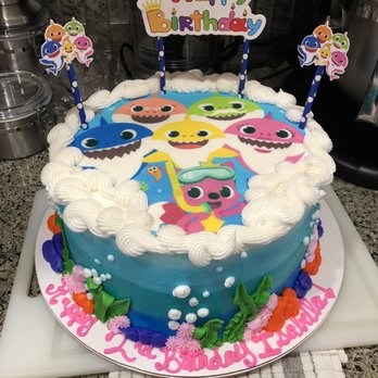 Cakes by Karen - Baby shark birthday cake - Bakeries Near Me - Aurora, Colorado Cakes by Karen - Baby shark birthday cake - Bakeries Near Me - Aurora, Colorado