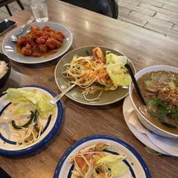 Orange Chicken, Papaya Salad, and Rad Nah Orange Chicken, Papaya Salad, and Rad Nah