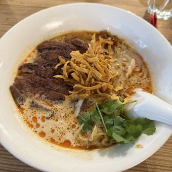 Ginger & Scallion - Beef tenderloin khao soi - Thai Near Me - Seattle, Washington Ginger & Scallion - Beef tenderloin khao soi - Thai Near Me - Seattle, Washington