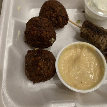 Souvlaki Fast - Falafel side well done outside but raw inside - Greek Near Me - Royal Palm Beach, Florida Souvlaki Fast - Falafel side well done outside but raw inside - Greek Near Me - Royal Palm Beach, Florida