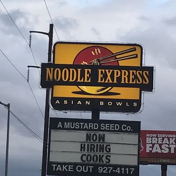 Noodle Express - noodle express asian bowls sign - Asian Fusion Near Me - Spokane Valley, Washington