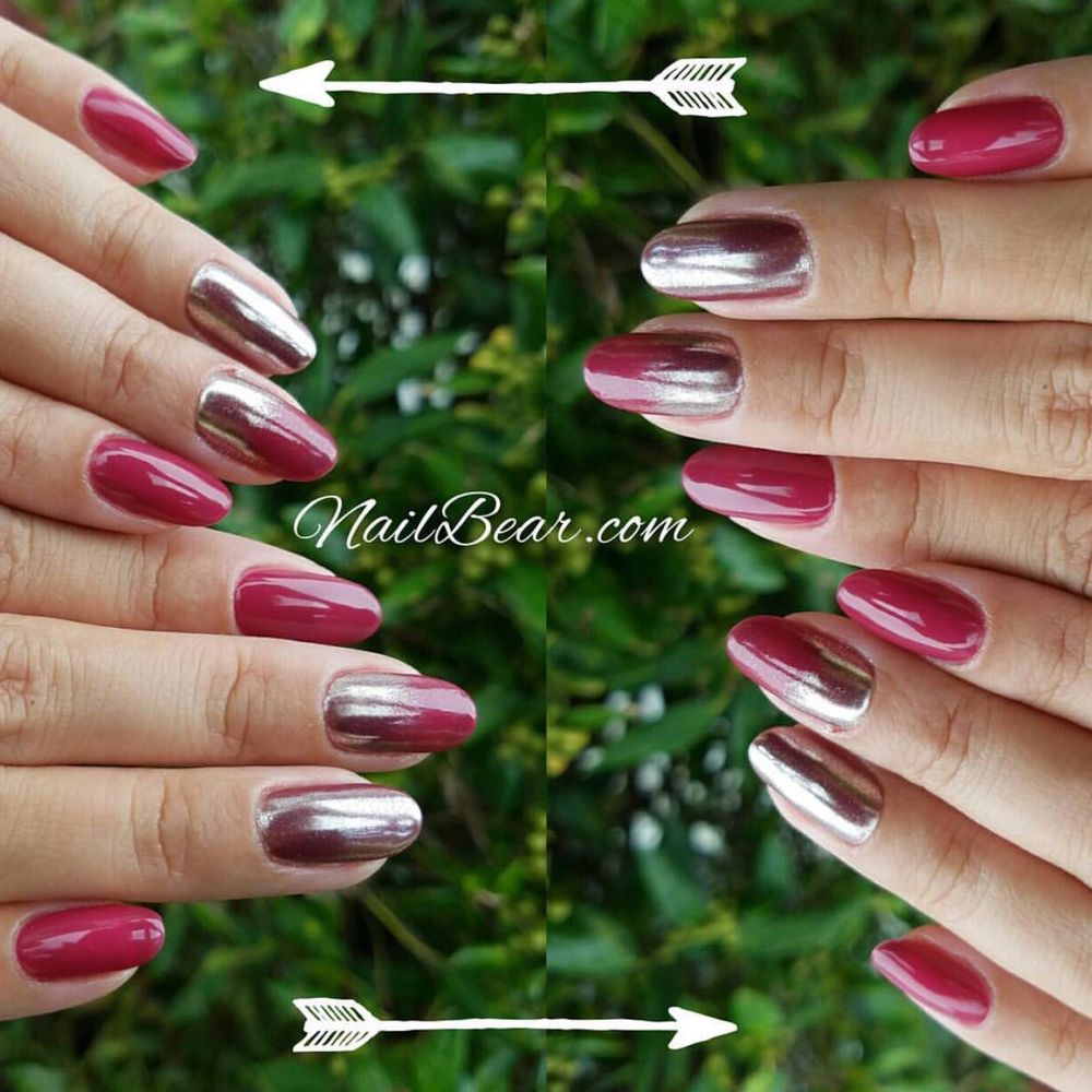 Nail Bear - Just one example of the AMAZING work she does on my nails! Beautiful "chrome berry" design! - Nail Technicians Near Me Nail Bear - Just one example of the AMAZING work she does on my nails! Beautiful "chrome berry" design! - Nail Technicians Near Me