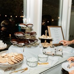 Chef Flemming's BakeShop - Wedding dessert bar (Lemon Bars pictured in the upper left, Whoopie pies pictured in the middle, and Cannoli pictured on the right)