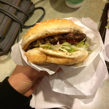 Burgers Supreme - Just a good ol' hamburger grinning back at you. Didn't even need cheese. - Burgers Near Me - Provo, Utah Burgers Supreme - Just a good ol' hamburger grinning back at you. Didn't even need cheese. - Burgers Near Me - Provo, Utah
