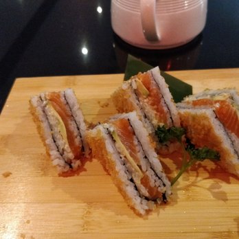 Kweilin - Salmon sandwiches NOT deep fried but lightly coated with crumbs - Japanese Near Me - Edinburgh, EDH Kweilin - Salmon sandwiches NOT deep fried but lightly coated with crumbs - Japanese Near Me - Edinburgh, EDH