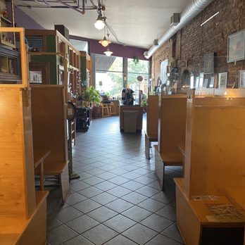 Day By Day Cafe - Benches in dining area - Cafes Near Me - Saint Paul, Minnesota