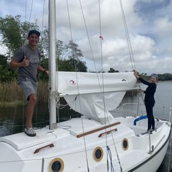 Sailing Lessons include hands-on instruction and sailing training