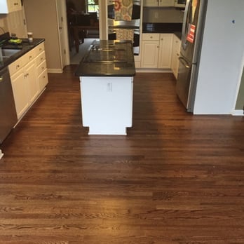 Refinished Red Oak With Duraseal Provincial And Pallmann X98 Matte
