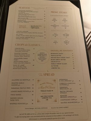 Menu photo 1 Ocean Prime Orlando, FL