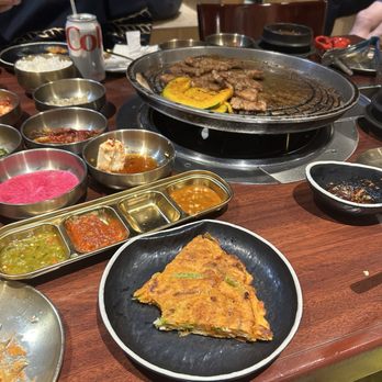 Moo and Oink - kimchi, pancake, marinated pork great sauces banchan - Korean Near Me - Palisades Park, New Jersey Moo and Oink - kimchi, pancake, marinated pork great sauces banchan - Korean Near Me - Palisades Park, New Jersey