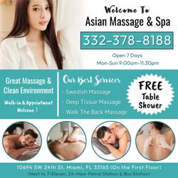 Asian Massage & Spa - Walk-in & Appointment Welcome