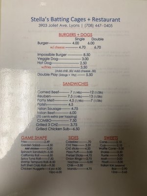 Menu photo 5 Stella's Baseball Batting Range Lyons, IL Menu photo 5 Stella's Baseball Batting Range Lyons, IL