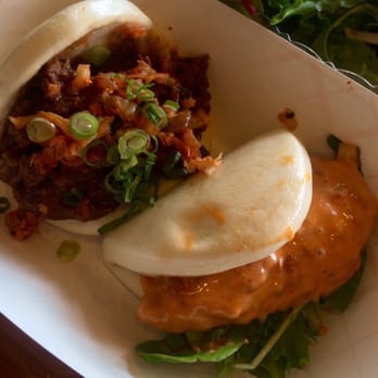 Fat Bao - Bulgogi Bao (Left) and Spicy Thai Byrd Bao (Right) - Chinese Near Me - Houston, Texas