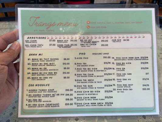 Menu photo 4 Pho Trang Federal Way, WA Menu photo 4 Pho Trang Federal Way, WA