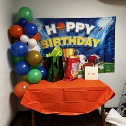 Owners son's 6th Birthday party every thing sports.