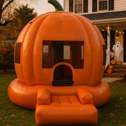 Sky High Party Rentals - Pumpkin Shaped bounce house for rent in Greater Houston, TX.