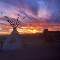 Buffalo Buck’s Wild West - Sunset from the White Hills mining company.