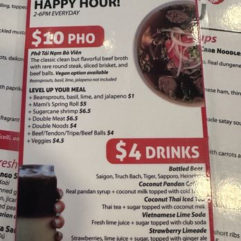Chào Mámi - happy hour menu, 2 pm to 6 pm every day - Vietnamese Near Me - Burnaby, British Columbia