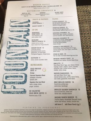 Menu photo 5 Fountain Restaurant San Jose, CA Menu photo 5 Fountain Restaurant San Jose, CA