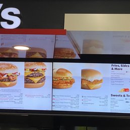 menus on a large screen