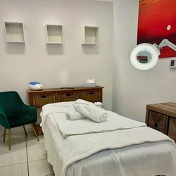 Ipanema Beauty & Spa - Private waxing room, door closed. Brazilian, bikini & legs with Fabiana (Tue, Thu, Sat). First Brazilian $39 on Saturdays.