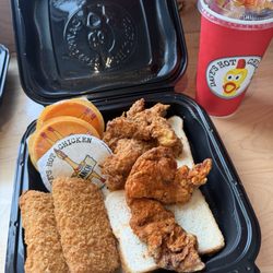 Dave's Hot Chicken - Dirt and worms milkshake ( top tier) and a combo