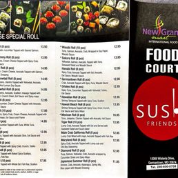 Sushi Menu