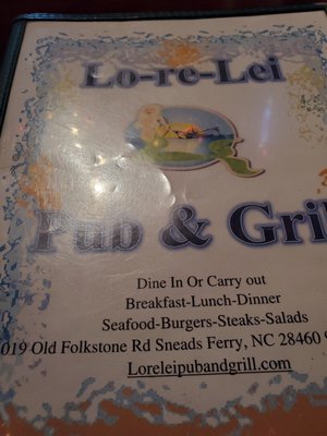 Menu photo 2 Lo-Re-Lei Pub & Grill Sneads Ferry, NC
