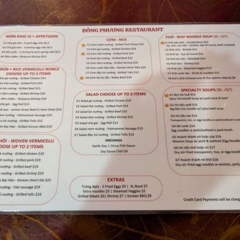 Dong Phuong - Menu - Vietnamese Near Me - New Orleans, Louisiana