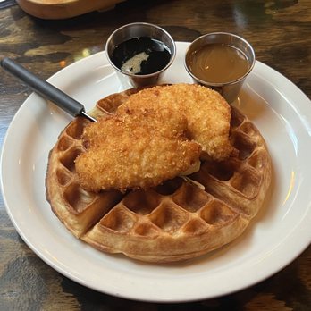 Brasserie Saint James - Chicken and waffles. - Comfort Food Near Me - Reno, Nevada