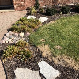 a front yard with stepping stones a front yard with stepping stones