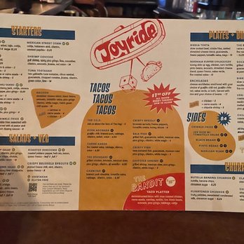 Joyride Taco House - Menu - Tacos Near Me - Gilbert, Arizona