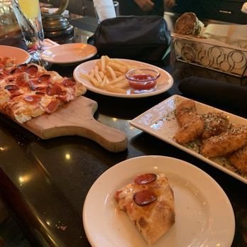 The Cheesecake Factory - Kids' Pepperoni Flatbread Pizza, Crispy Fried Cheese, French Fries** - American Near Me - Columbus, Ohio
