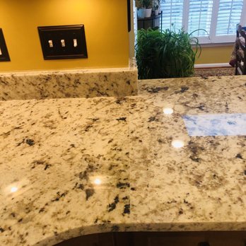 TR Granite - The corner is hard due to the curve- excellent job on the seam here! - Countertop Installation Near Me - Chantilly, Virginia TR Granite - The corner is hard due to the curve- excellent job on the seam here! - Countertop Installation Near Me - Chantilly, Virginia