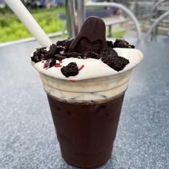 Galactic Grill - Darth by Chocolate Cold Brew (TikTok: @justandyvu) - American Near Me - Anaheim, California