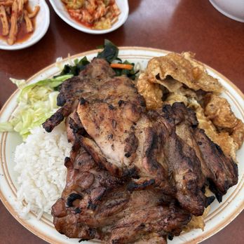 Kim Chee Restaurant 7 - Lunch Combo bbq chicken and meat jun. huge portions here!! - Korean Near Me - Aiea, Hawaii Kim Chee Restaurant 7 - Lunch Combo bbq chicken and meat jun. huge portions here!! - Korean Near Me - Aiea, Hawaii