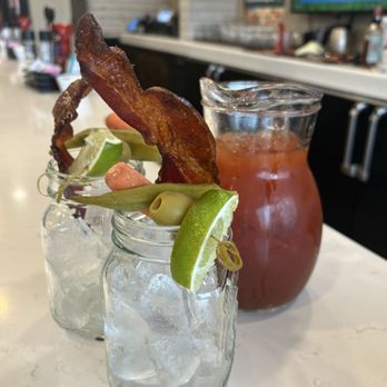 Another Broken Egg Cafe - Bloody Mary pitcher - American Near Me - Indianapolis, Indiana