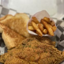 Daq and Mag Daiquiris - Real Catfish Fillets deep fried with our seasoned corn meal served with Honey butter toast.