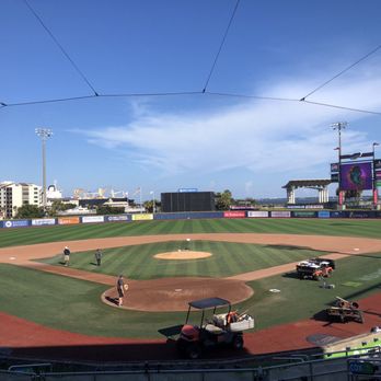 Blue Wahoos Stadium - Looking out from home plare - Stadiums & Arenas Near Me - Pensacola, Florida
