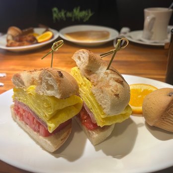 Strathmore Bagels - Bialy, eggs, ham, tomato - Delis Near Me - Lake Worth, Florida Strathmore Bagels - Bialy, eggs, ham, tomato - Delis Near Me - Lake Worth, Florida
