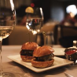 Insignia Prime Steak & Sushi - Burger Sliders with caramelized onion
