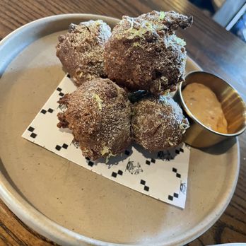 The Bar at Willett - The Crawfish Hushpuppies -- not always on the ever changing menu, but this was so good! - Bars Near Me - Bardstown, Kentucky The Bar at Willett - The Crawfish Hushpuppies -- not always on the ever changing menu, but this was so good! - Bars Near Me - Bardstown, Kentucky