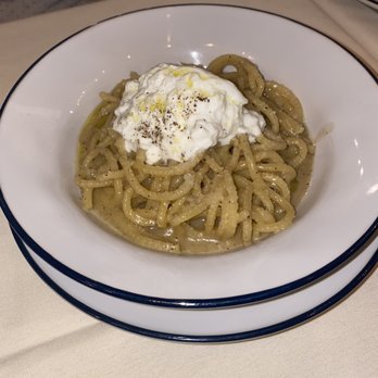 Felice 56 - Tonnarelli Cacio e Pepe with burrata - Italian Near Me - New York, New York