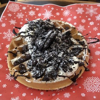 Waffle N Sip - Oreo N Cream Waffle - Waffles Near Me - Queens, New York Waffle N Sip - Oreo N Cream Waffle - Waffles Near Me - Queens, New York