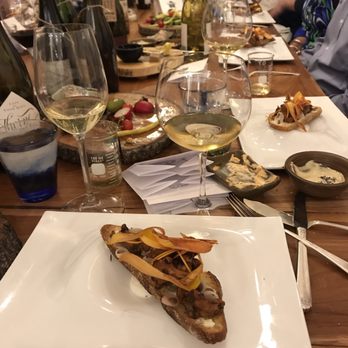 FLX Table - Delicious crostini for third course. - New American Near Me - Geneva, New York